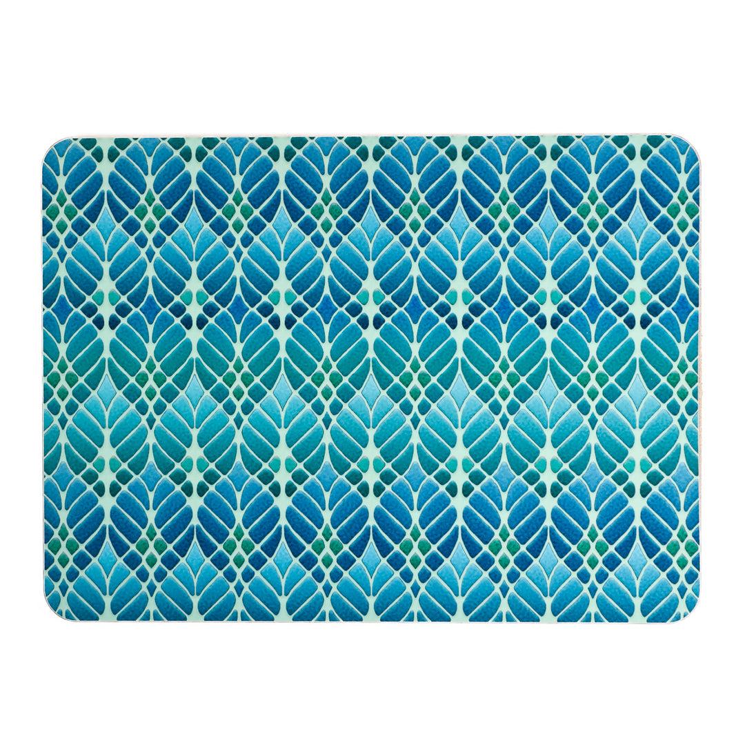 Interwoven Trees Placemat - Blue Green