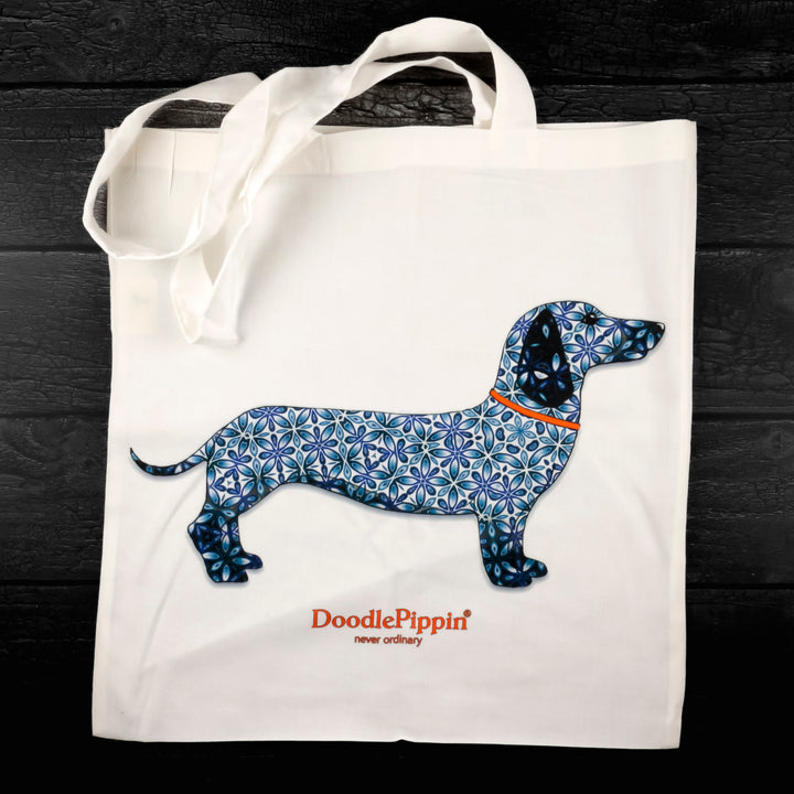 SALE Dachshund Shopping Bag - Lightweight foldaway tote