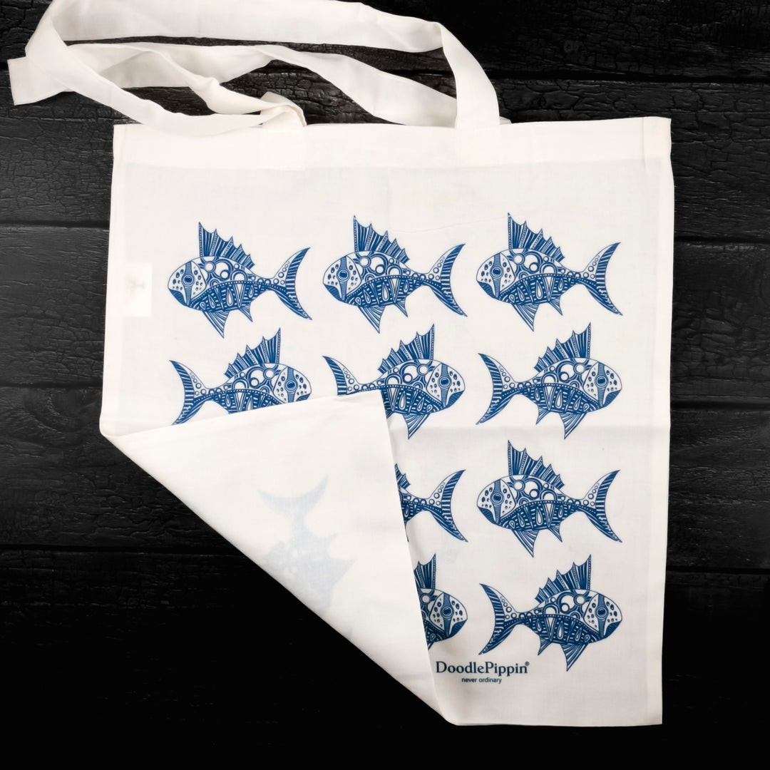 Spiky Fish Tote Bag