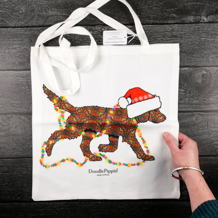 Christmas Labrador Labradoodle Bag - Chocolate