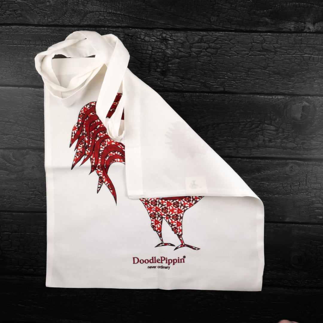 SALE SECOND: Red Cockerel Shopping Bag - Lightweight foldaway tote