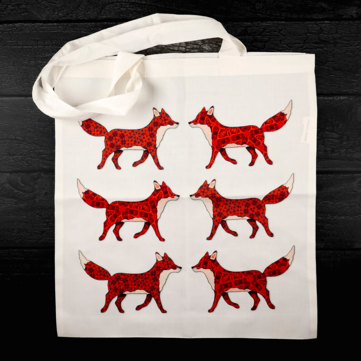 SALE Red Foxes Shopping Bag - Lightweight foldaway tote