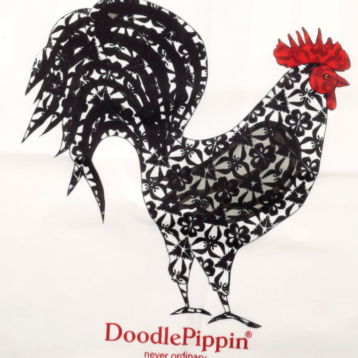 SALE Black Cockerel Shopping Bag - Lightweight foldaway tote
