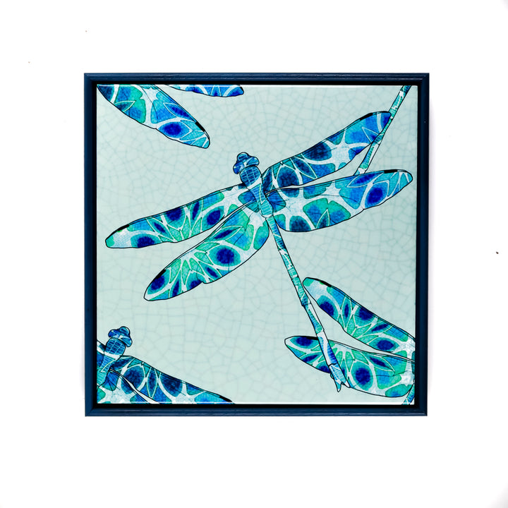 SALE - Dragonfly tile frame picture