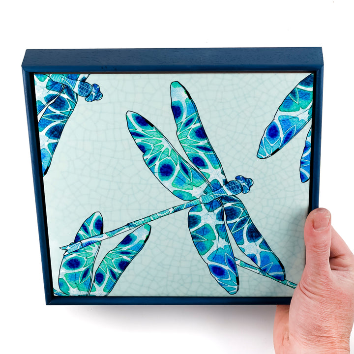 SALE - Dragonfly tile frame picture