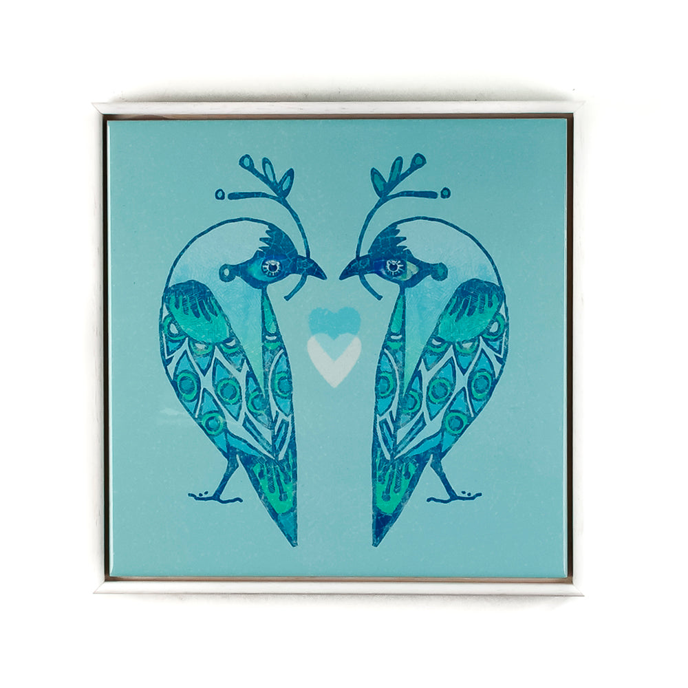 SALE - Lovebirds Tile frame picture