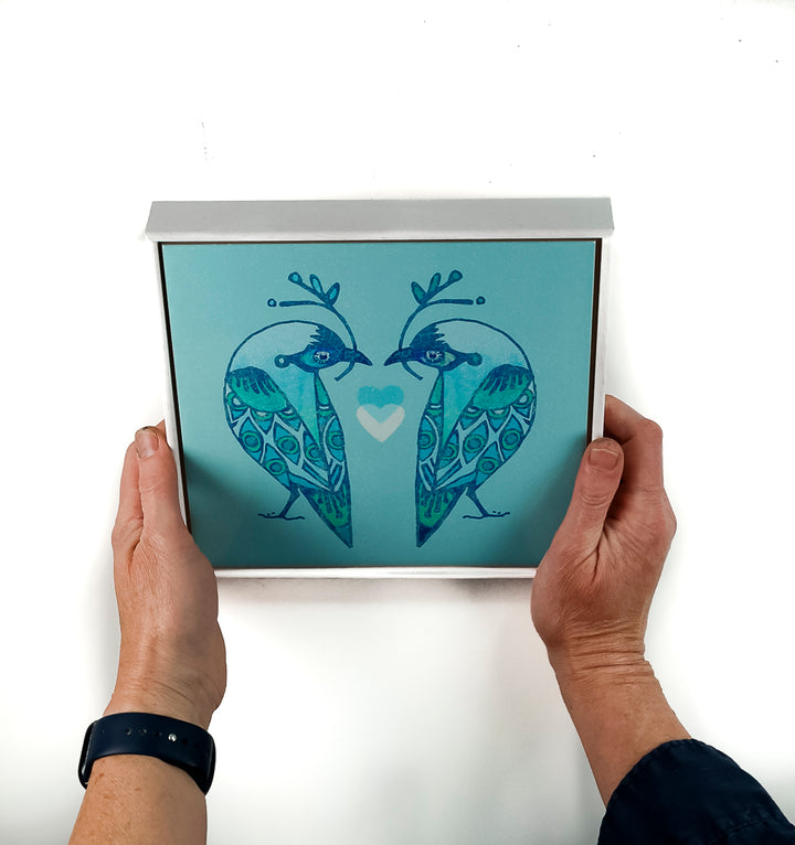 SALE - Lovebirds Tile frame picture