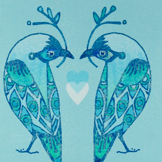 SALE - Lovebirds Tile frame picture