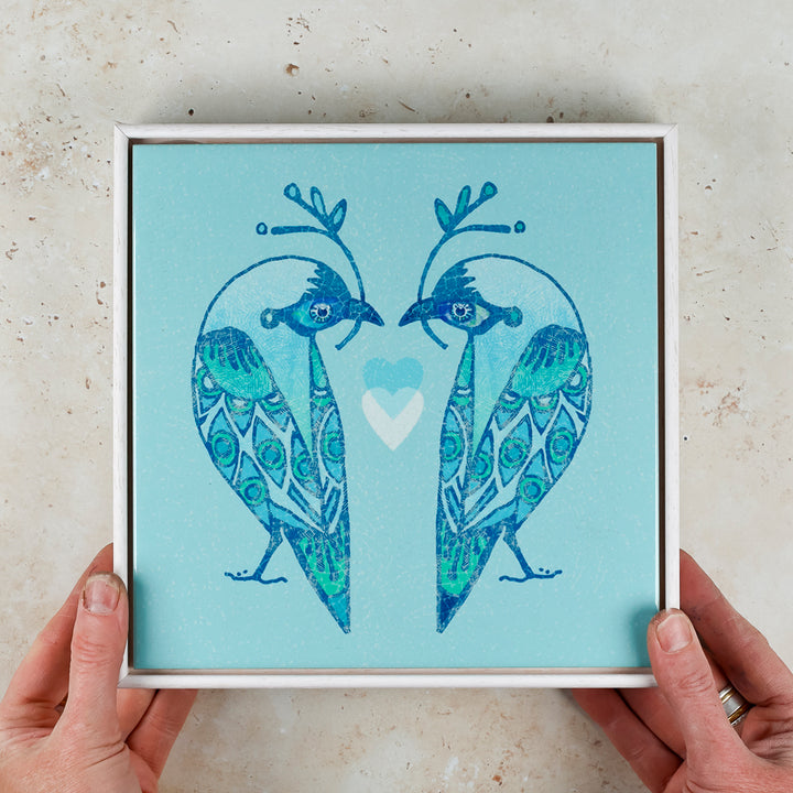 SALE - Lovebirds Tile frame picture