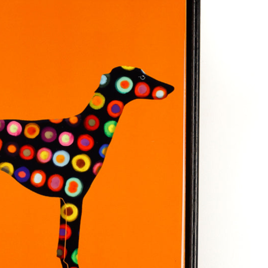 SALE - Greyhound tile frame picture - Spotty