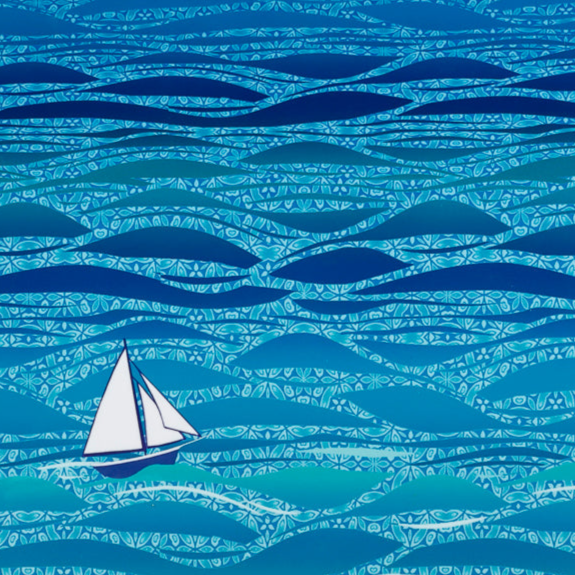 SALE Caribbean Sailing Tile frame