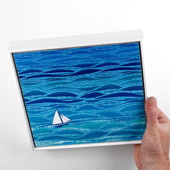 SALE Caribbean Sailing Tile frame