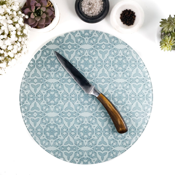 SALE - Grey Stonework - Circular Chopping Board (30cm)