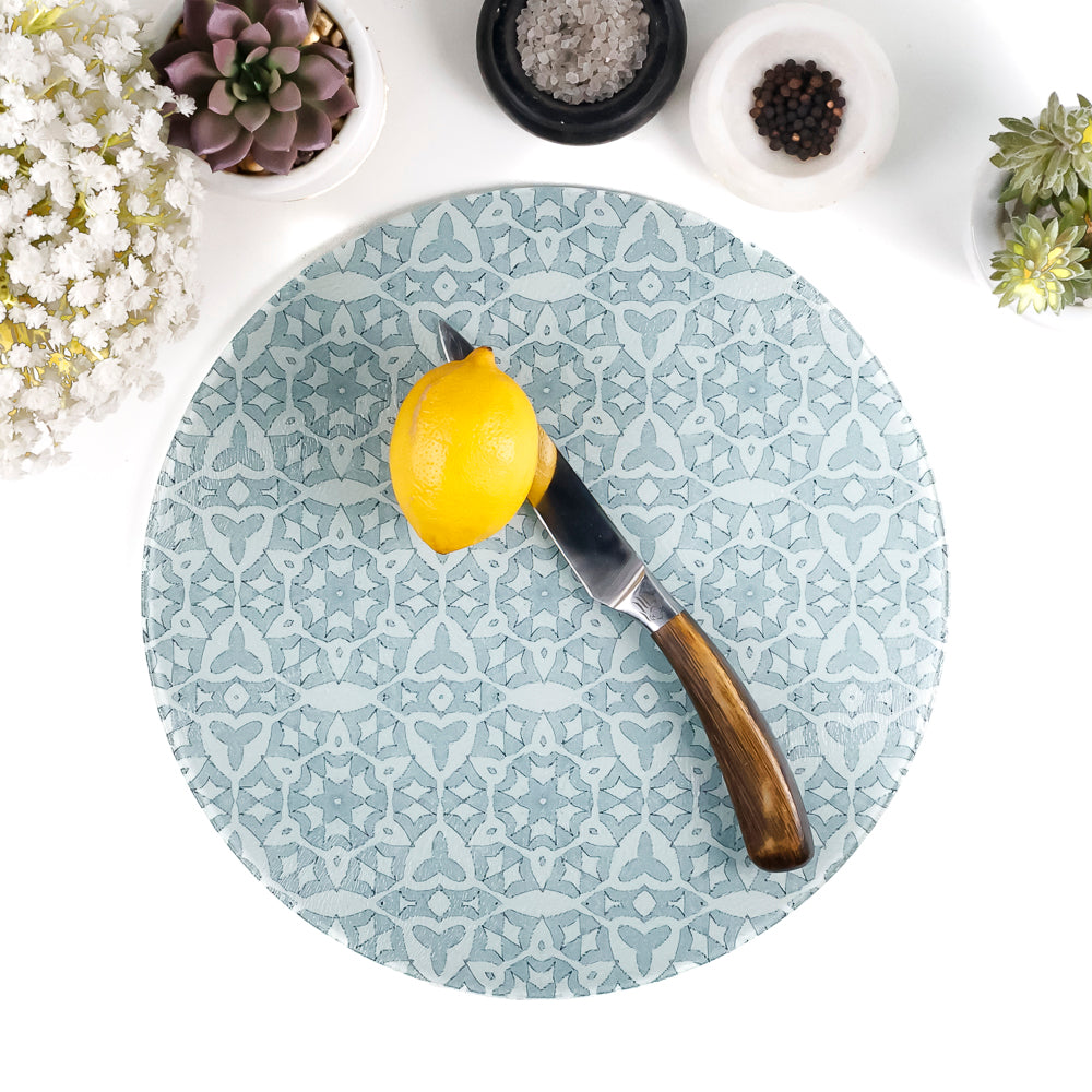 SALE - Grey Stonework - Circular Chopping Board (30cm)