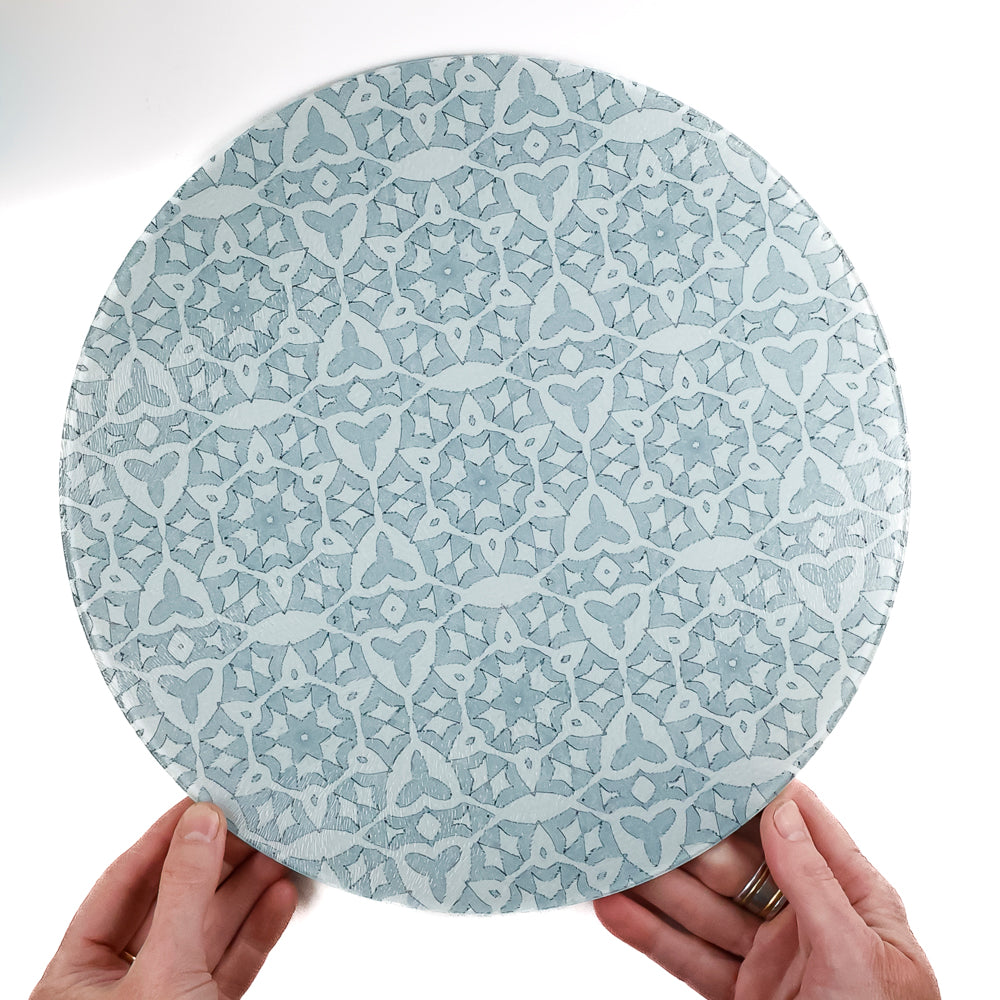 SALE - Grey Stonework - Circular Chopping Board (30cm)