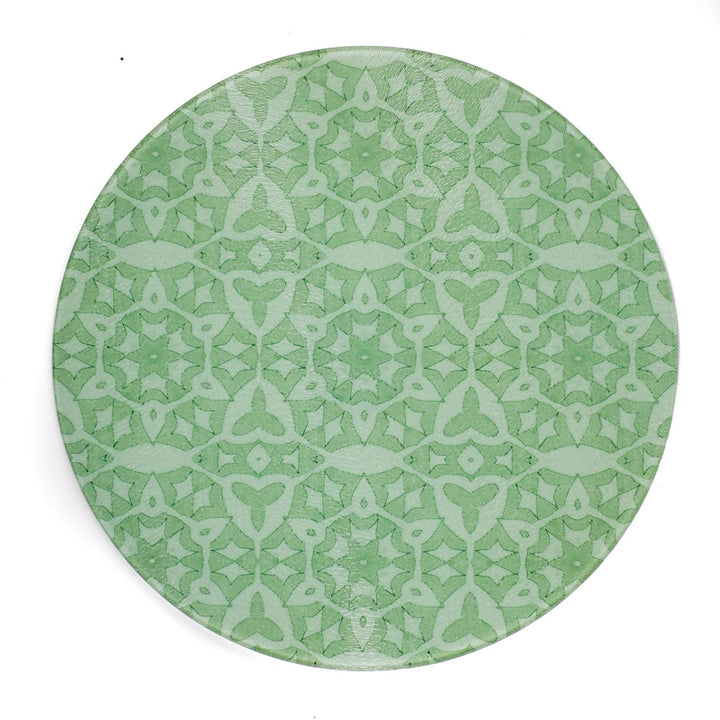 SALE - Green Stonework - Large Circular Chopping Board (30cm)