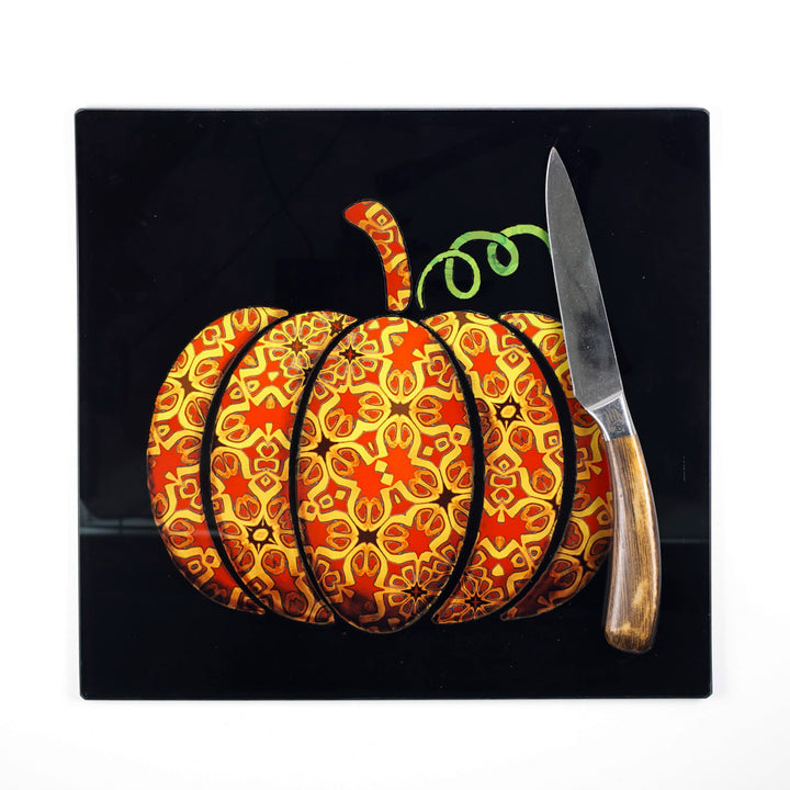 Red Gold Autumn Pumpkin Chopping Board