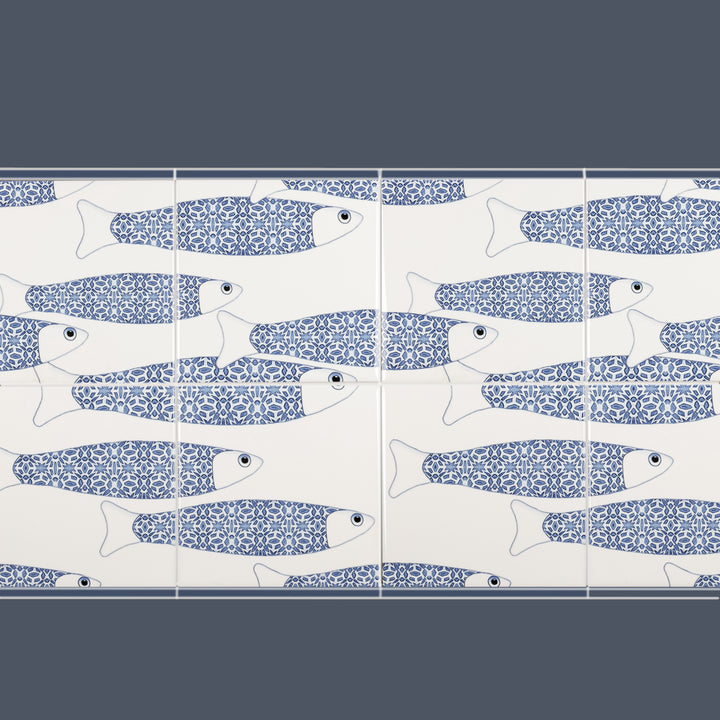 Ocean Shoal tile - Navy Blue