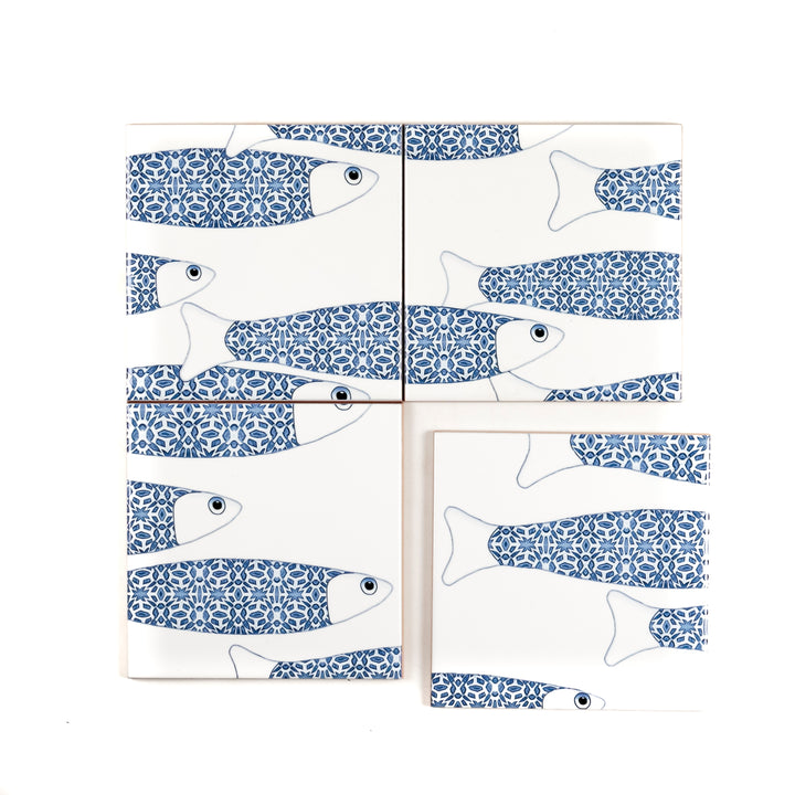 Ocean Shoal tile - Navy Blue