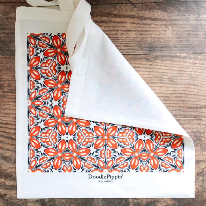 Orange Fox Flower Bag