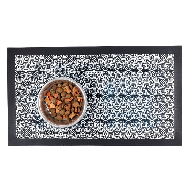 SALE SECOND - Black &amp; Grey Celtic Pet Food Placemat