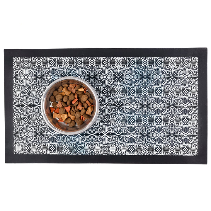 SALE SECOND - Black &amp; Grey Celtic Pet Food Placemat