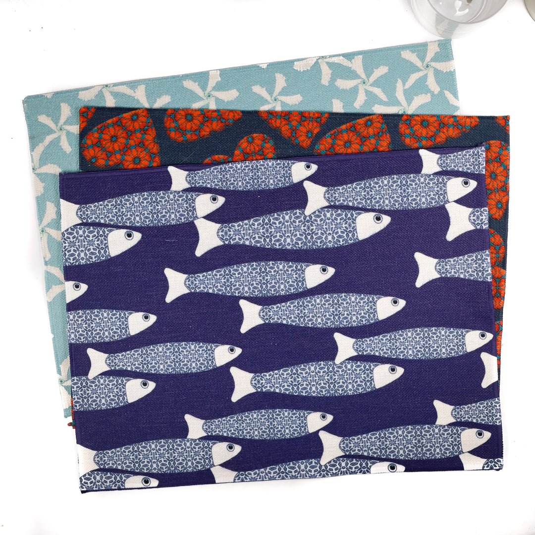 SALE - Set of 3x Fabric Placemats (Mixed Designs)