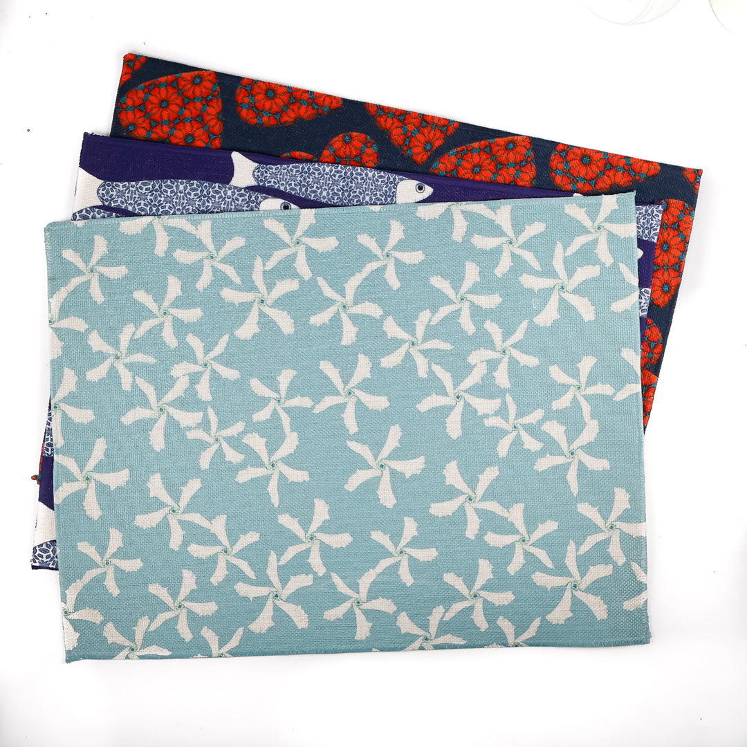 SALE - Set of 3x Fabric Placemats (Mixed Designs)