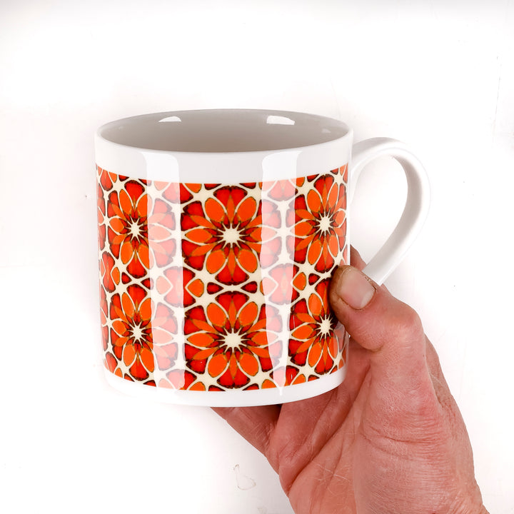 SALE SECONDS - Set of 2x Moroccan Flower Bone China Mugs