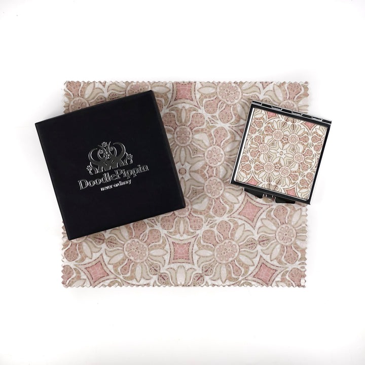 Pomegranate - Pink - Folding Mirror and Lens Cloth