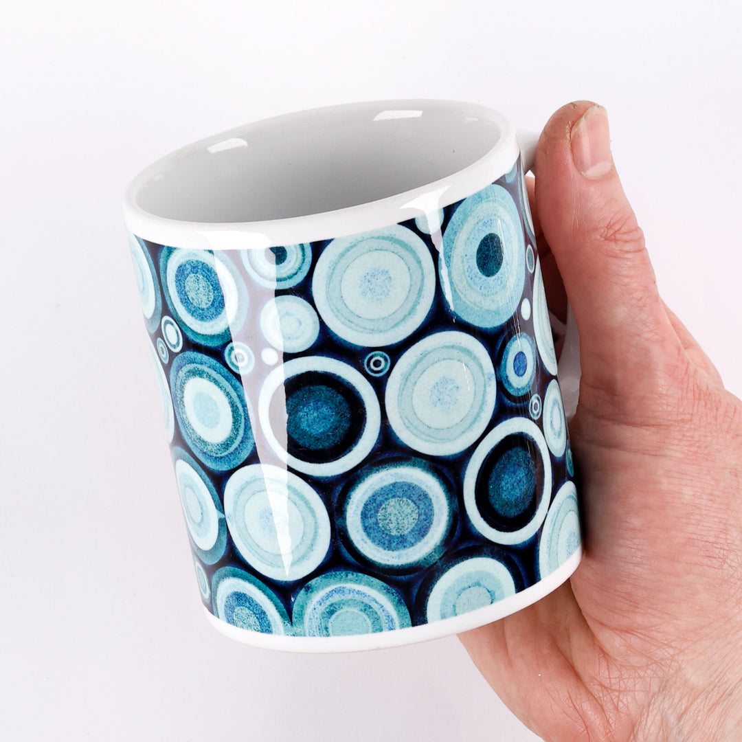 SALE Mug - Planets - Aqua turquoise