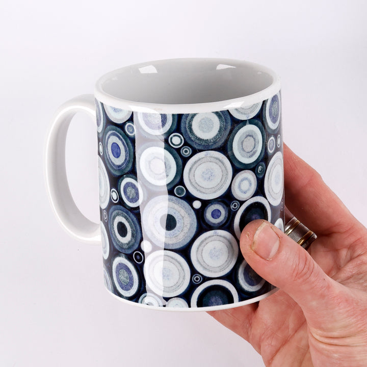 SALE Mug - Planets - Grey Aqua
