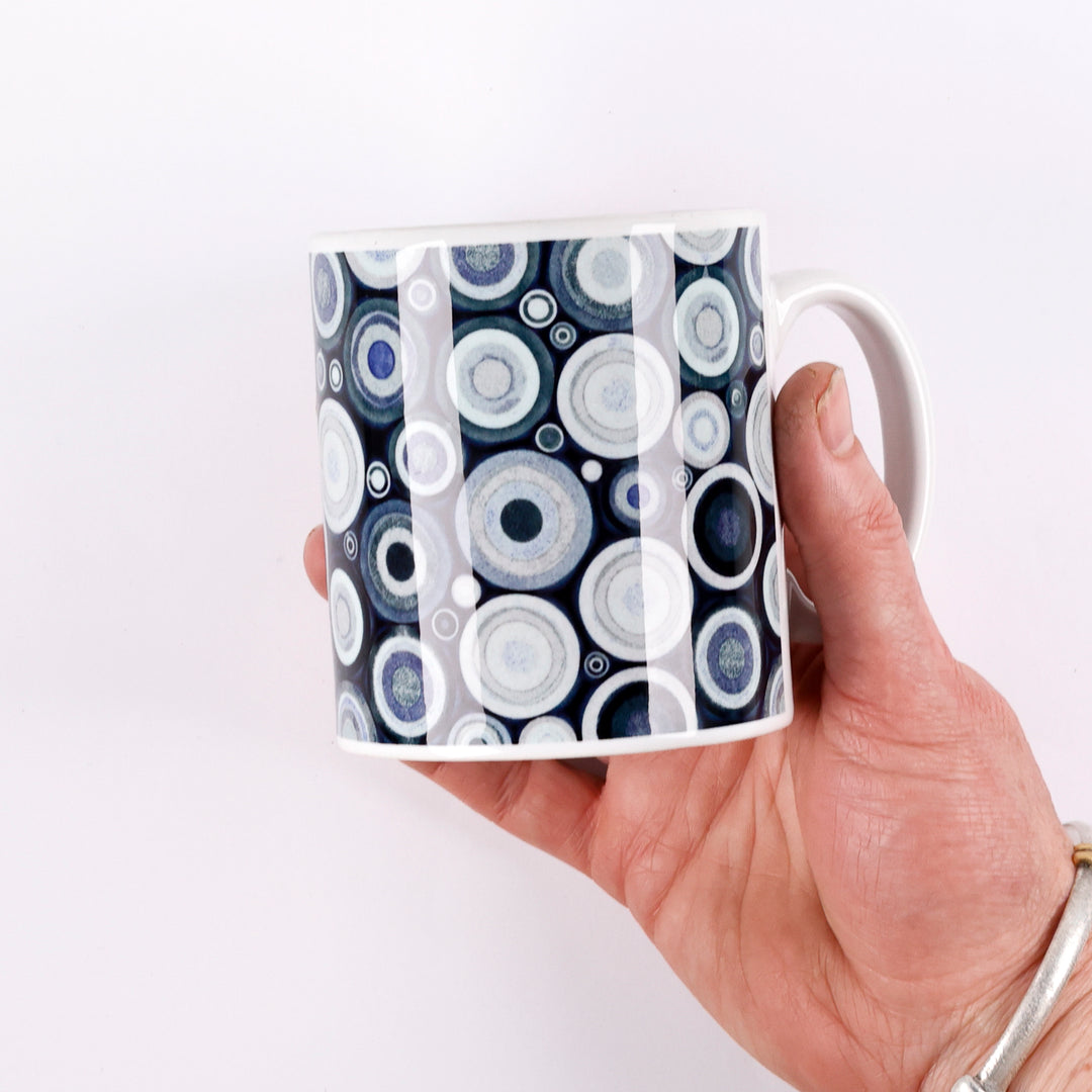 SALE Mug - Planets - Grey Aqua