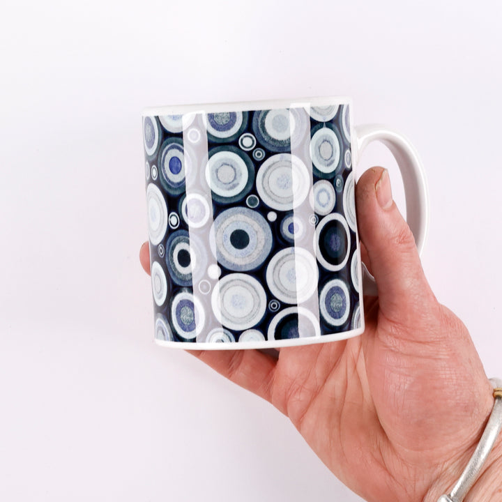 SALE Mug - Planets - Grey Aqua