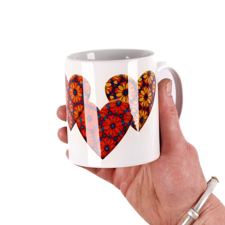 SALE - Red Heart Ceramic Mug 4