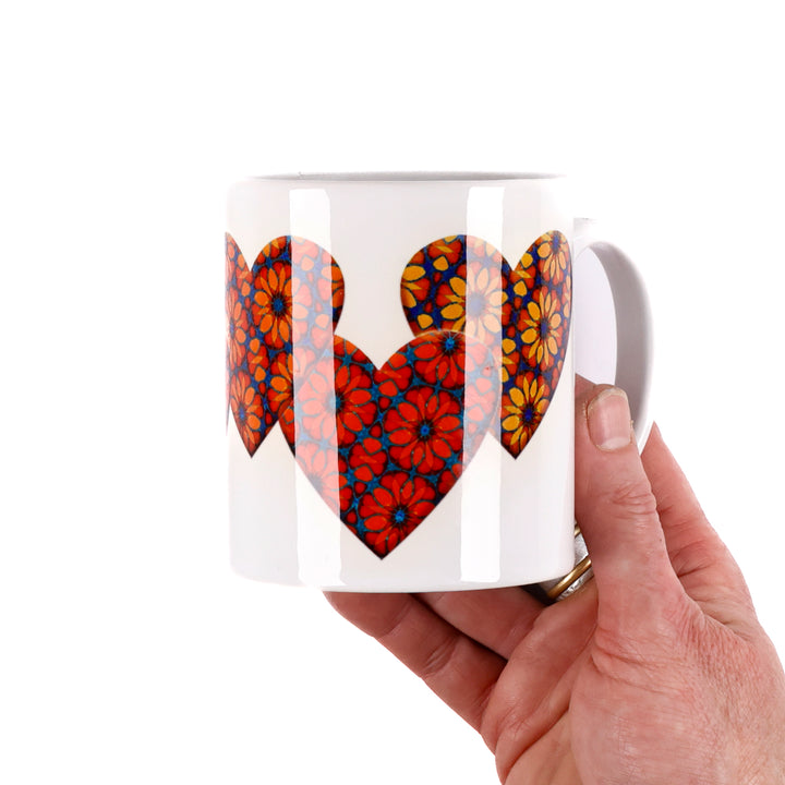 SALE - Red Heart Ceramic Mug 4