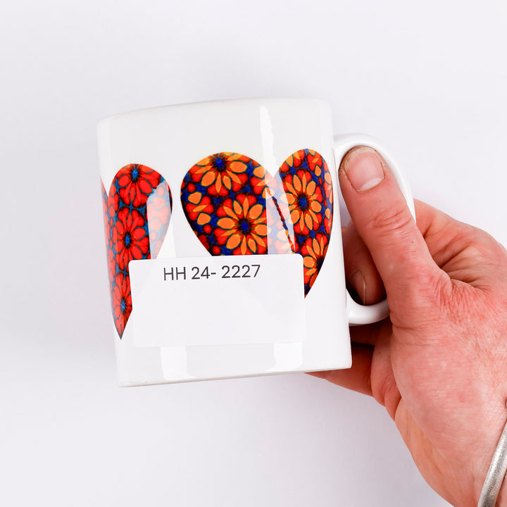 SALE - Red Heart Ceramic Mug 3