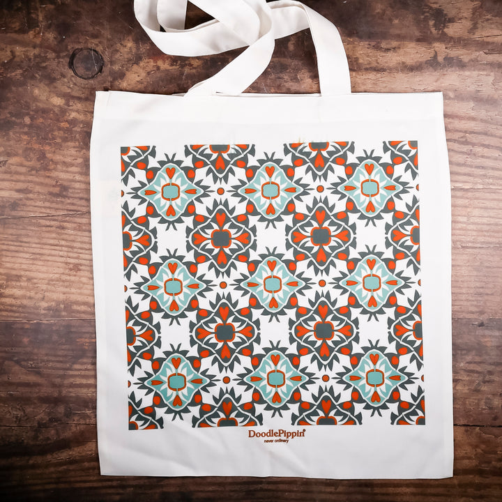 SALE SECOND - Aztec Design Cotton Tote Bag