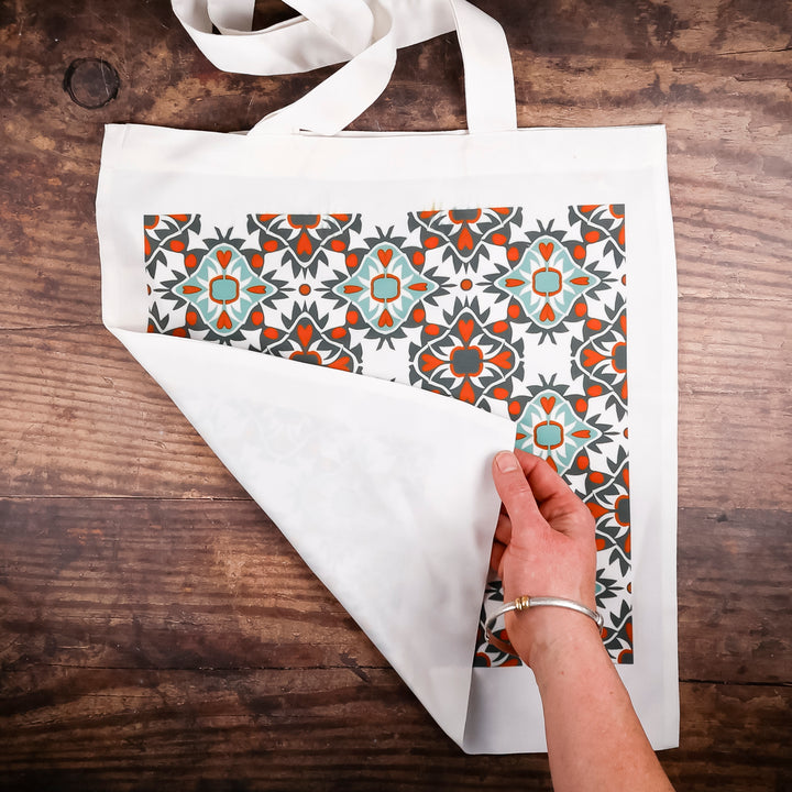 SALE SECOND - Aztec Design Cotton Tote Bag