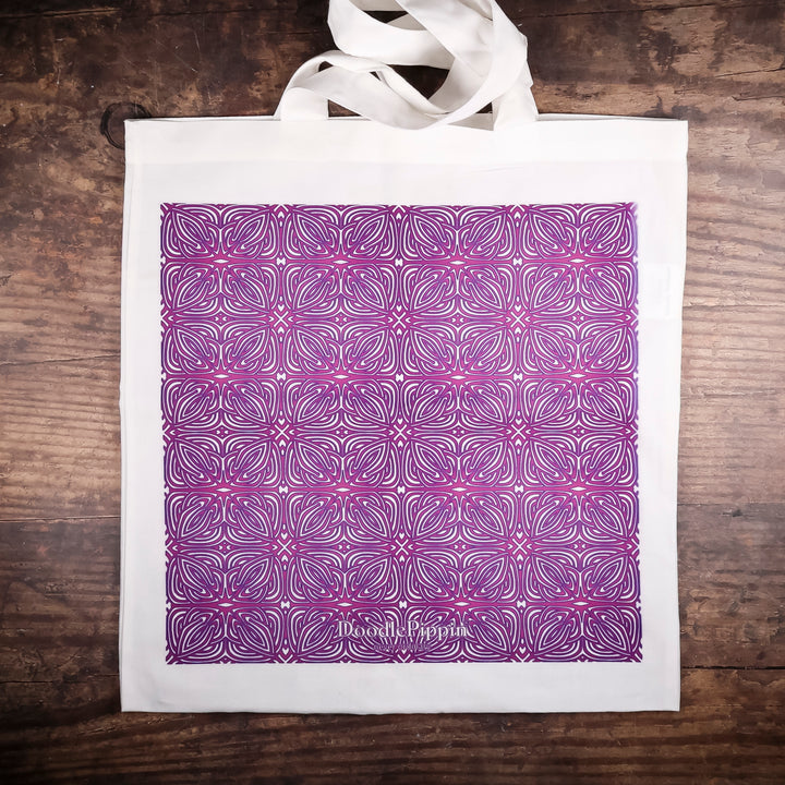 SALE SECOND - Pink Celtic Cotton Tote Bag