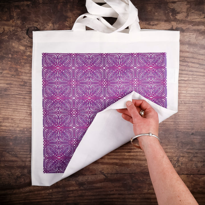 SALE SECOND - Pink Celtic Cotton Tote Bag