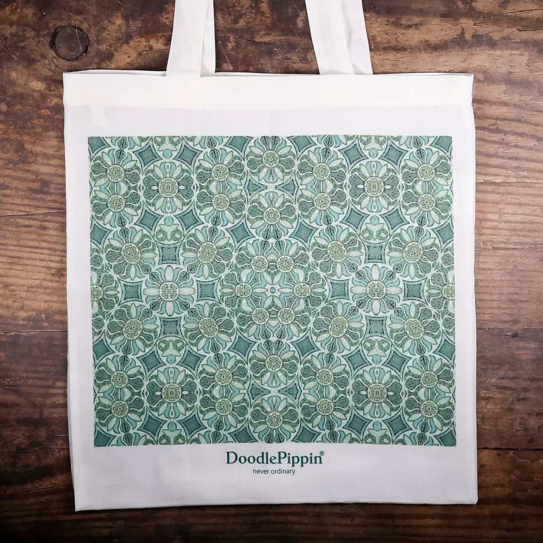 Aqua Pomegranate Tote Bag