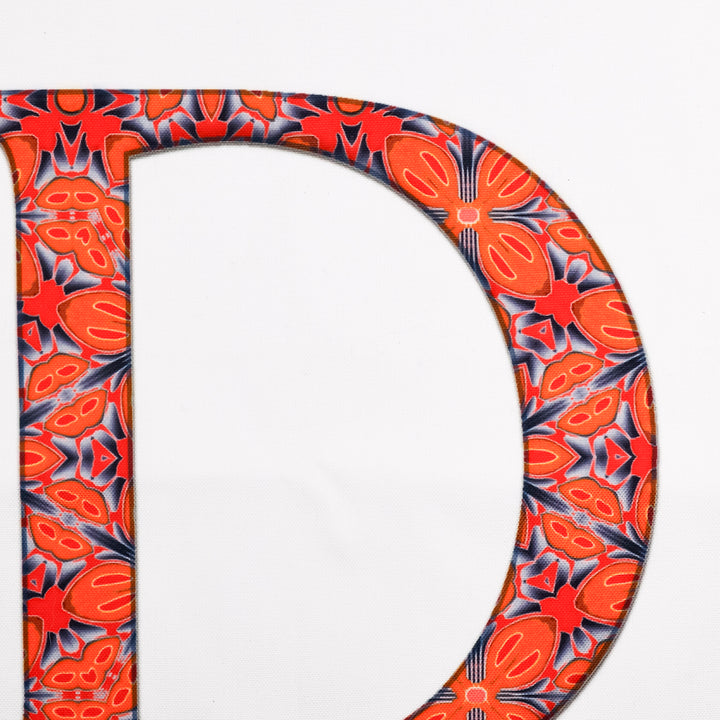 SALE SECOND - Personalised Letter "D" Cotton Tote Bag (orange)