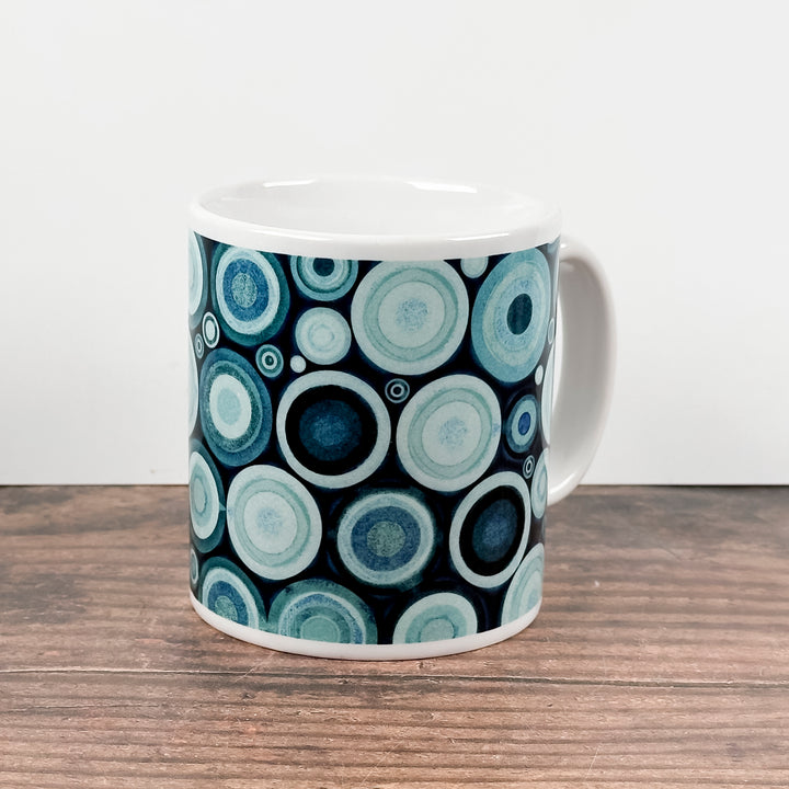SALE Mug - Planets - Aqua turquoise