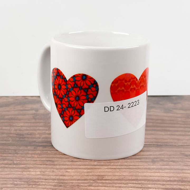SALE - Red Heart Ceramic Mug 2