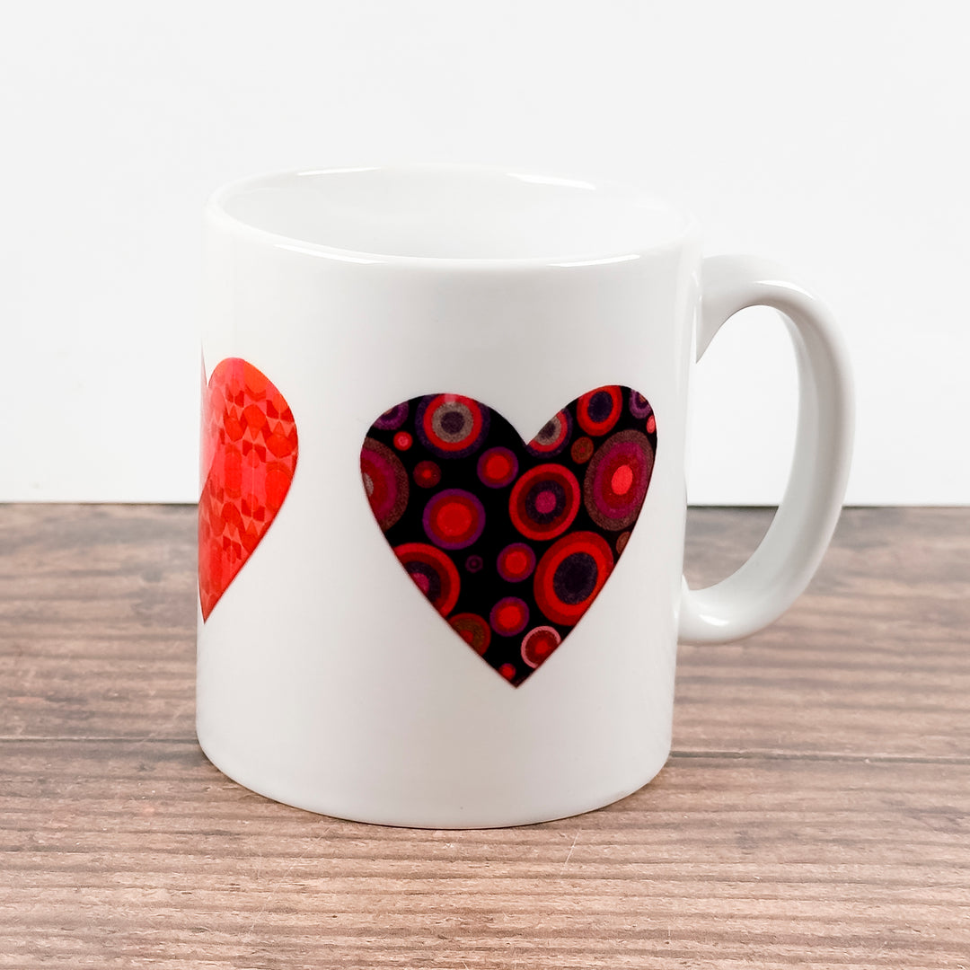 SALE - Red Heart Ceramic Mug 2