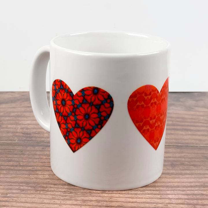 SALE - Red Heart Ceramic Mug 2