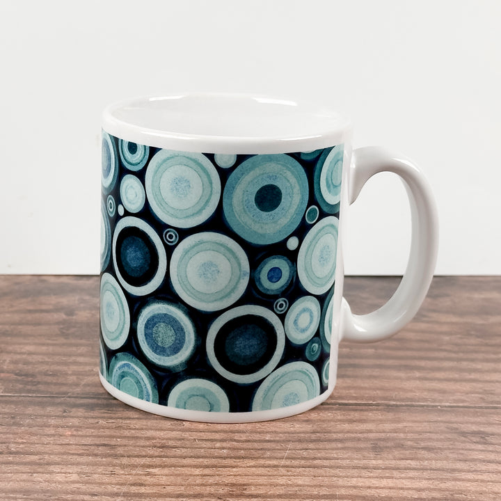 SALE Mug - Planets - Aqua turquoise