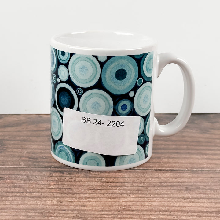 SALE Mug - Planets - Aqua turquoise