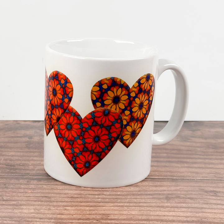 SALE - Red Heart Ceramic Mug 4